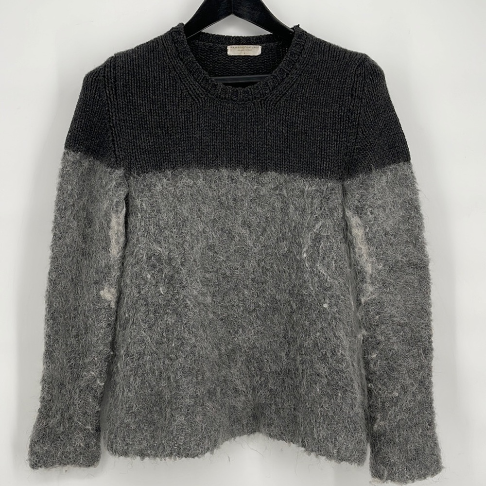 Majestic‎ Filatures Unique Black & Gray Mohair Cashmere Sweater 2/Small